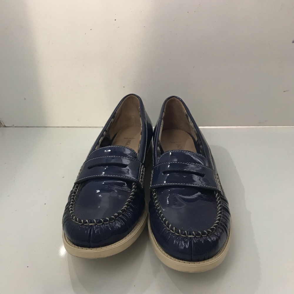 Aquatalia Glossy Blue Loafers